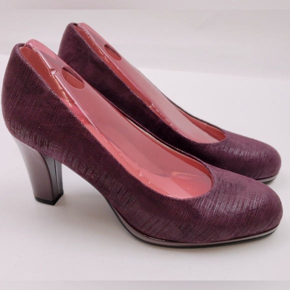 NEW [Sacha London] Fawn Merlot Burgundy Red Close-Toed Heel Pumps, Women's Sz 10 - Picture 2 of 12